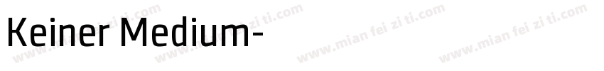 Keiner Medium字体转换